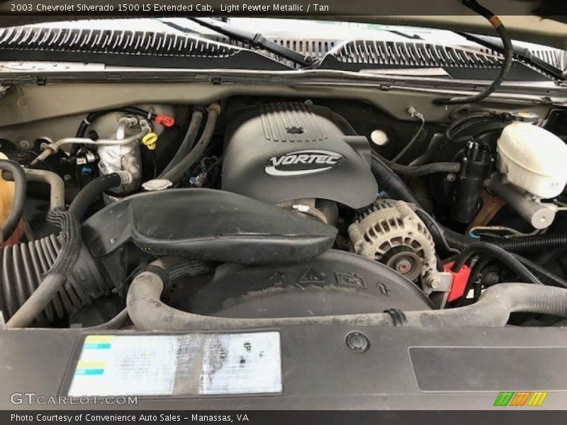 Light Pewter Metallic / Tan 2003 Chevrolet Silverado 1500 LS Extended Cab