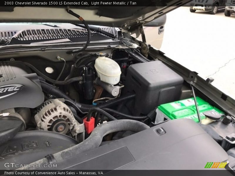 Light Pewter Metallic / Tan 2003 Chevrolet Silverado 1500 LS Extended Cab