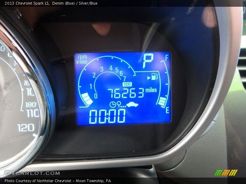 Denim (Blue) / Silver/Blue 2013 Chevrolet Spark LS