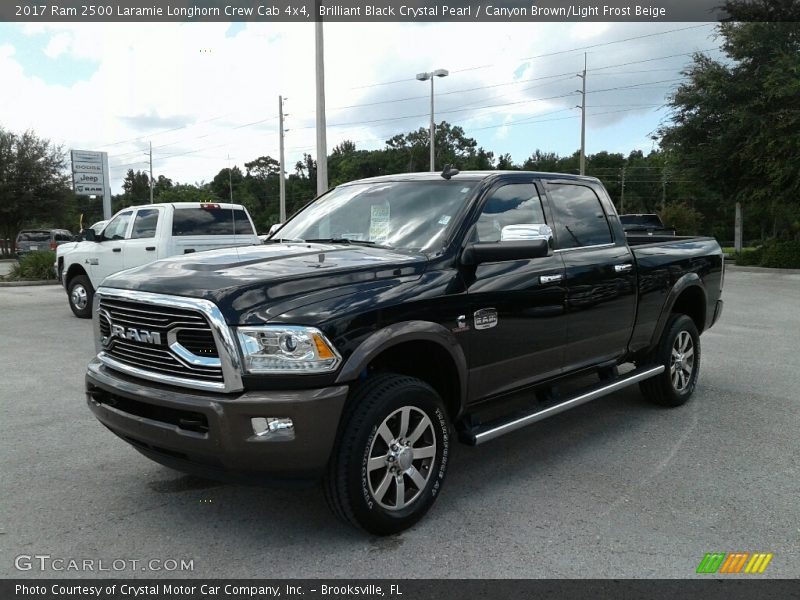 Brilliant Black Crystal Pearl / Canyon Brown/Light Frost Beige 2017 Ram 2500 Laramie Longhorn Crew Cab 4x4