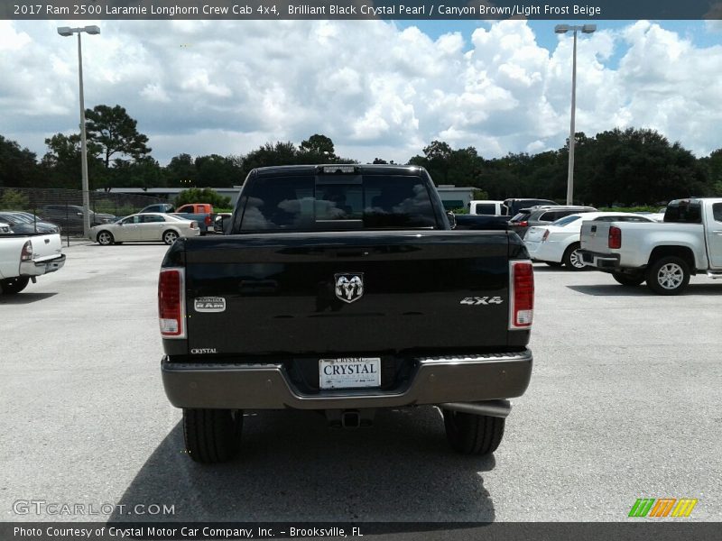 Brilliant Black Crystal Pearl / Canyon Brown/Light Frost Beige 2017 Ram 2500 Laramie Longhorn Crew Cab 4x4