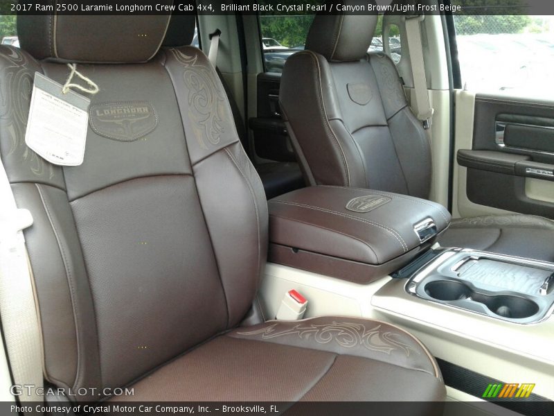  2017 2500 Laramie Longhorn Crew Cab 4x4 Canyon Brown/Light Frost Beige Interior