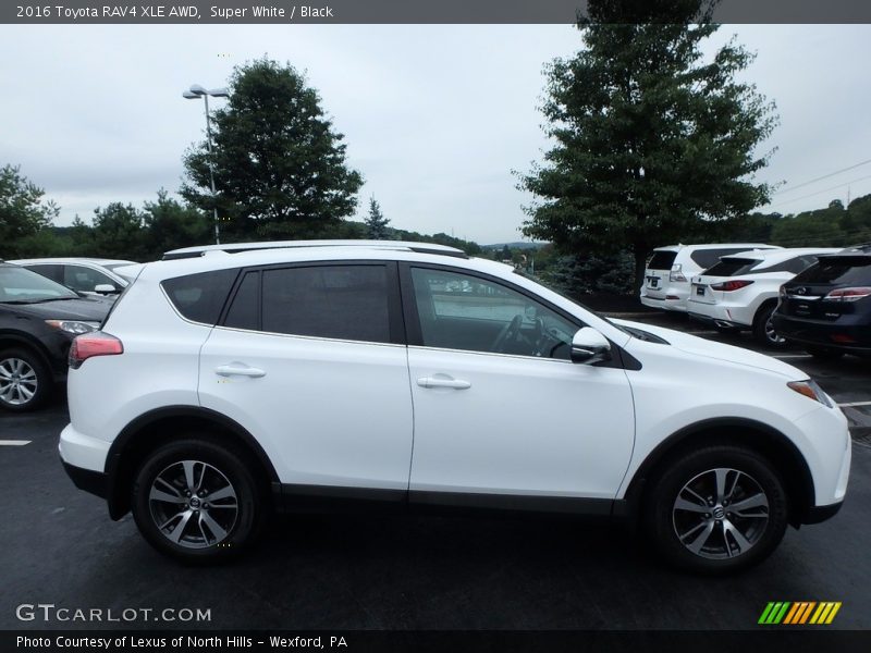 Super White / Black 2016 Toyota RAV4 XLE AWD