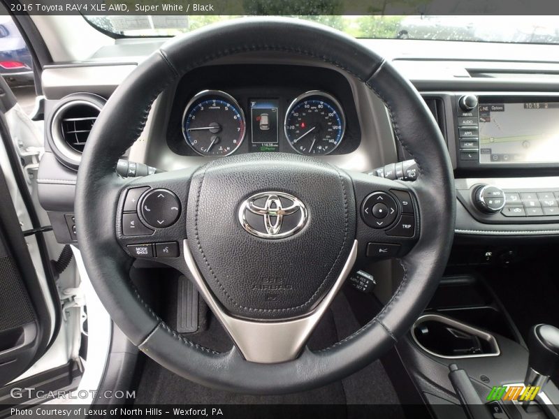 Super White / Black 2016 Toyota RAV4 XLE AWD