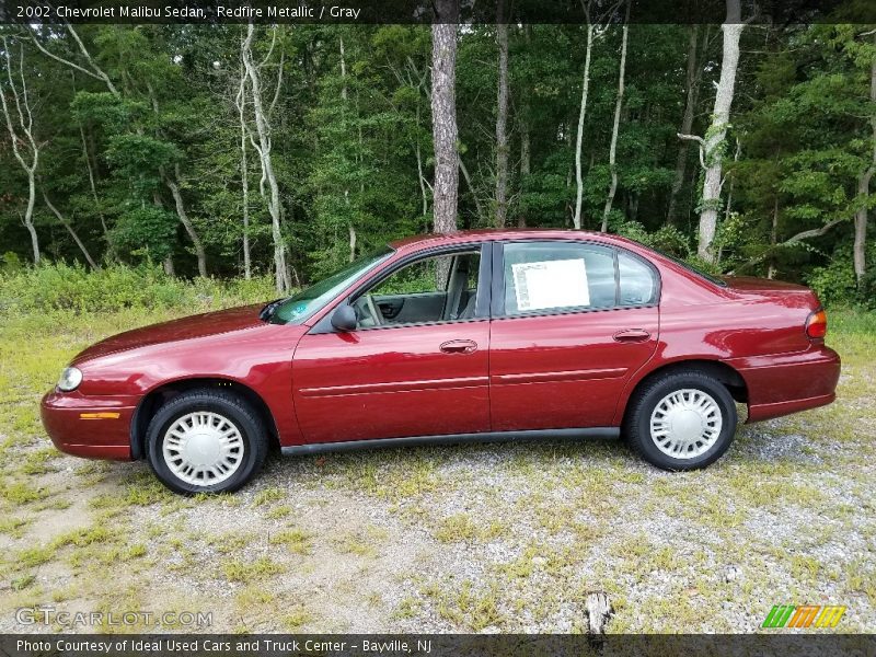 Redfire Metallic / Gray 2002 Chevrolet Malibu Sedan