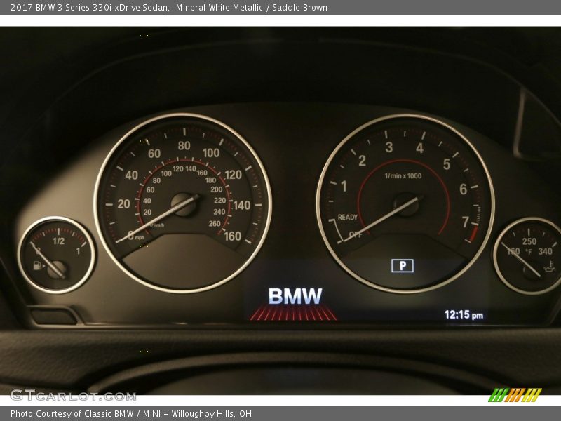 Mineral White Metallic / Saddle Brown 2017 BMW 3 Series 330i xDrive Sedan