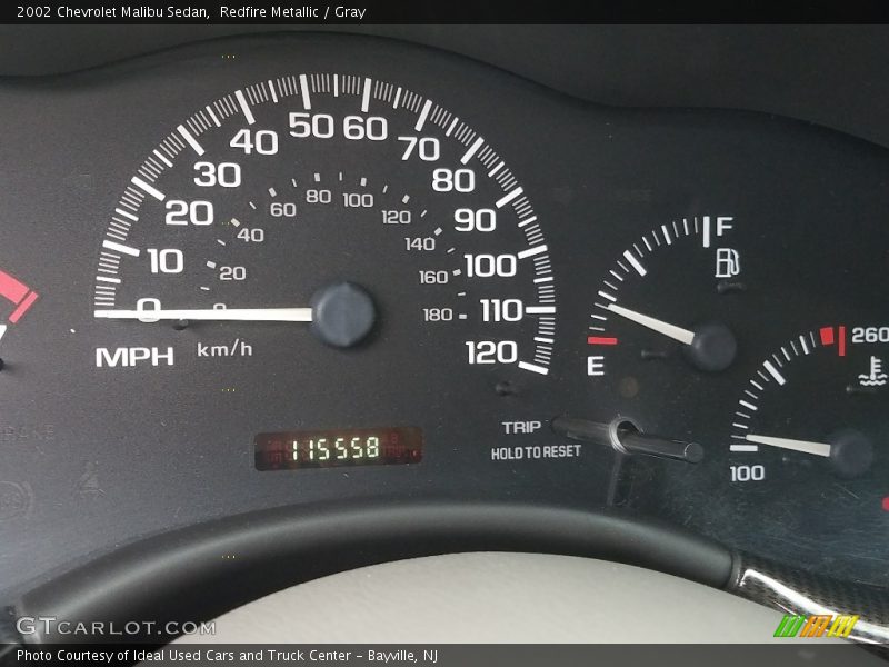 Redfire Metallic / Gray 2002 Chevrolet Malibu Sedan