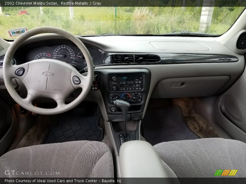 Redfire Metallic / Gray 2002 Chevrolet Malibu Sedan