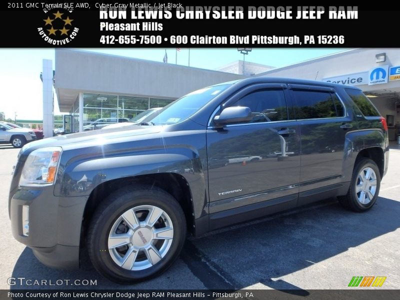 Cyber Gray Metallic / Jet Black 2011 GMC Terrain SLE AWD