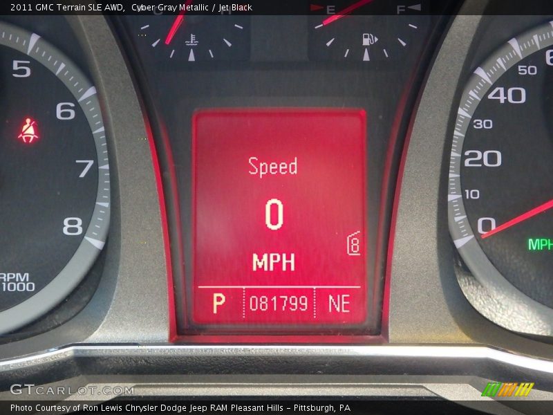 Cyber Gray Metallic / Jet Black 2011 GMC Terrain SLE AWD