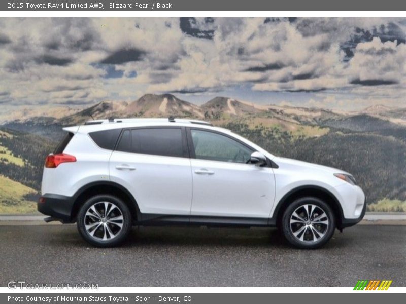 Blizzard Pearl / Black 2015 Toyota RAV4 Limited AWD