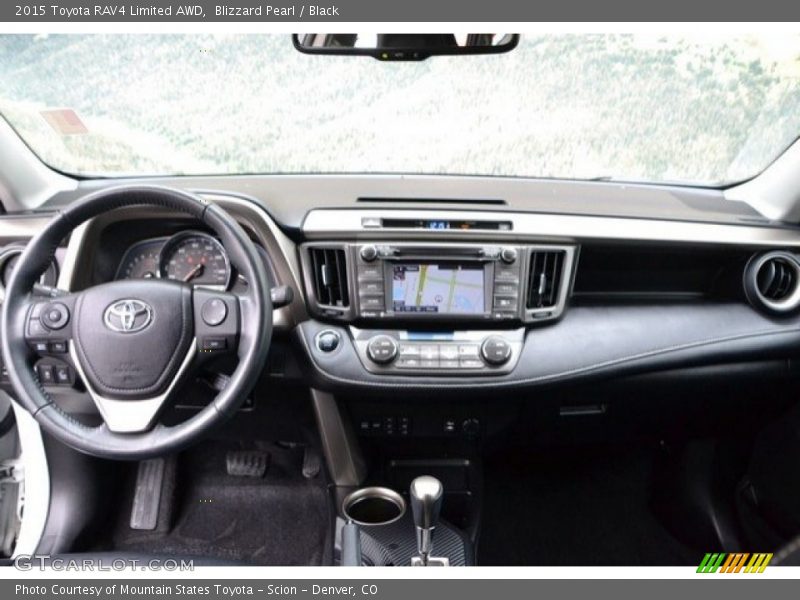 Blizzard Pearl / Black 2015 Toyota RAV4 Limited AWD