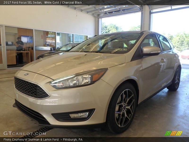 White Gold / Charcoal Black 2017 Ford Focus SEL Sedan