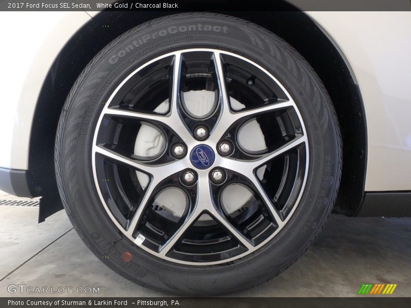White Gold / Charcoal Black 2017 Ford Focus SEL Sedan