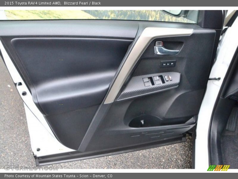 Blizzard Pearl / Black 2015 Toyota RAV4 Limited AWD