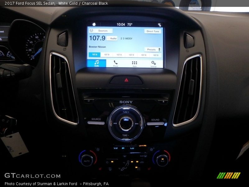 White Gold / Charcoal Black 2017 Ford Focus SEL Sedan