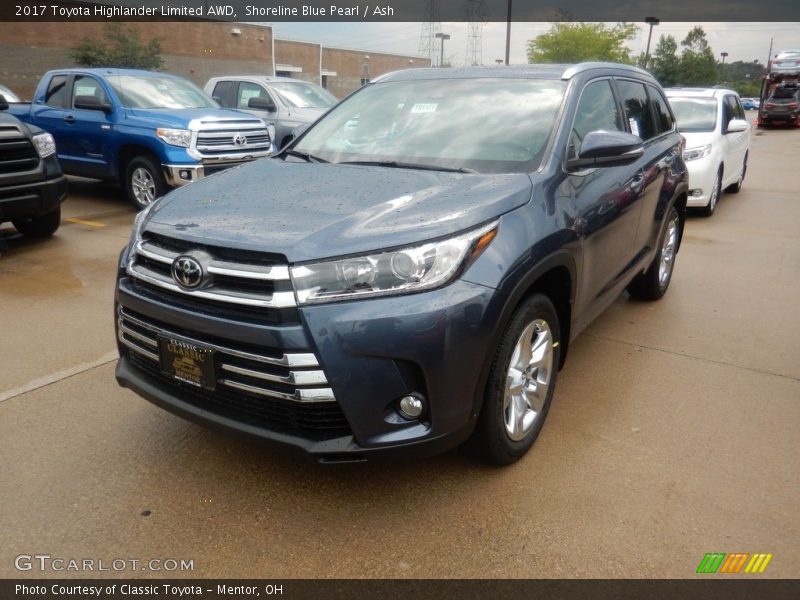 Shoreline Blue Pearl / Ash 2017 Toyota Highlander Limited AWD