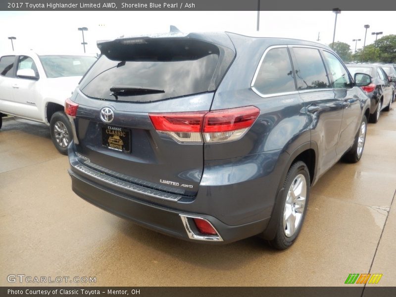 Shoreline Blue Pearl / Ash 2017 Toyota Highlander Limited AWD