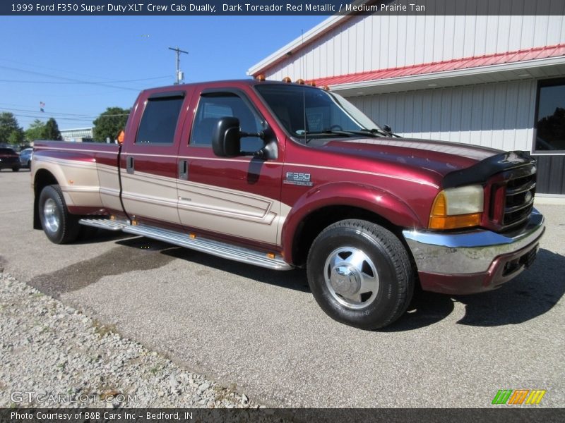 Dark Toreador Red Metallic / Medium Prairie Tan 1999 Ford F350 Super Duty XLT Crew Cab Dually