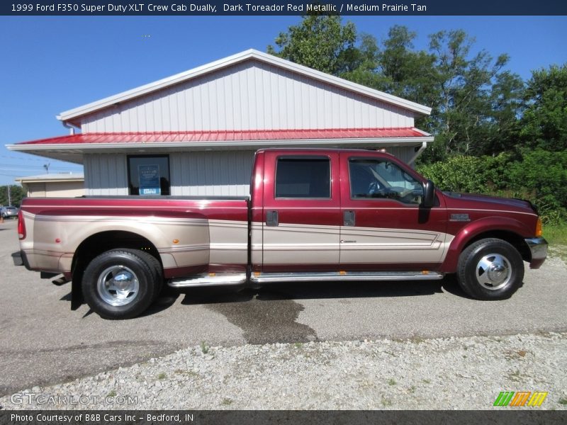 Dark Toreador Red Metallic / Medium Prairie Tan 1999 Ford F350 Super Duty XLT Crew Cab Dually