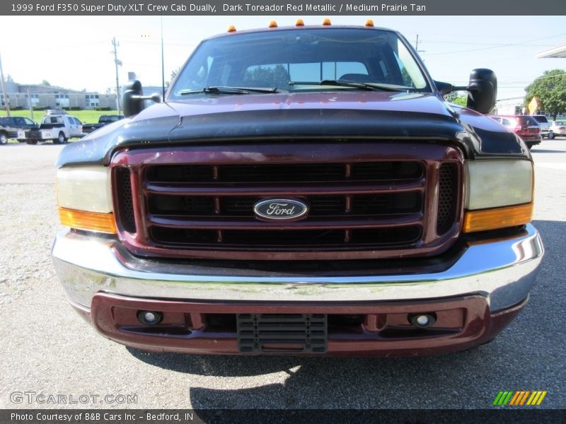 Dark Toreador Red Metallic / Medium Prairie Tan 1999 Ford F350 Super Duty XLT Crew Cab Dually