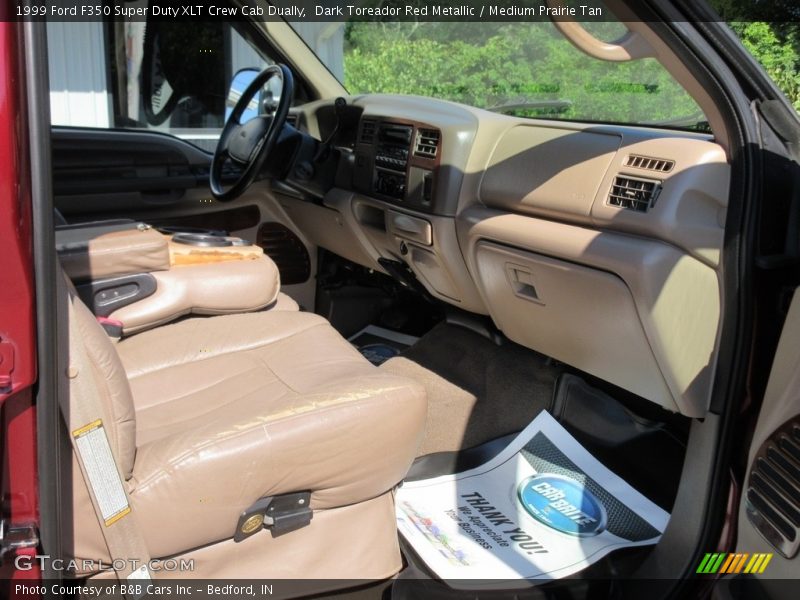 Dark Toreador Red Metallic / Medium Prairie Tan 1999 Ford F350 Super Duty XLT Crew Cab Dually