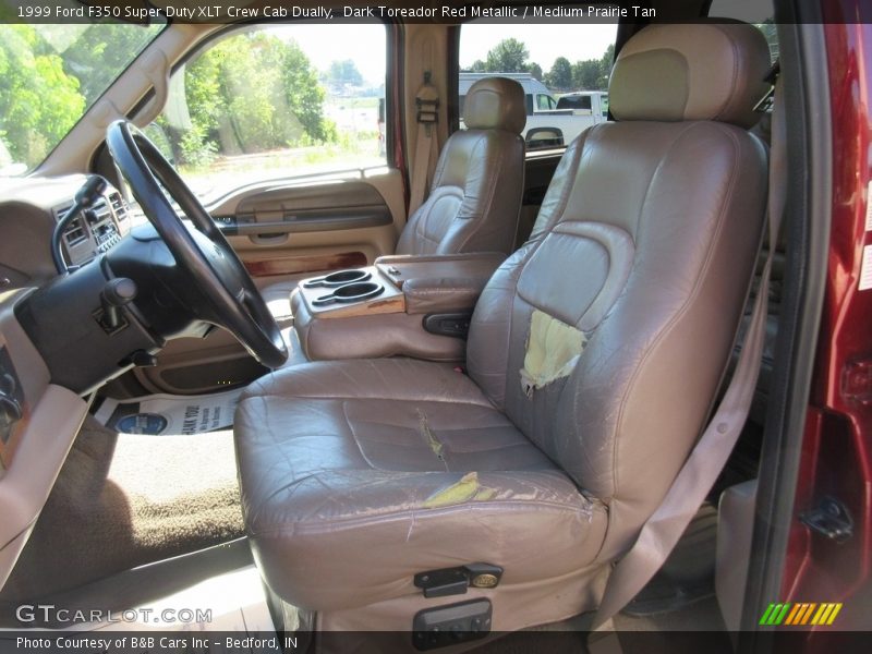 Dark Toreador Red Metallic / Medium Prairie Tan 1999 Ford F350 Super Duty XLT Crew Cab Dually