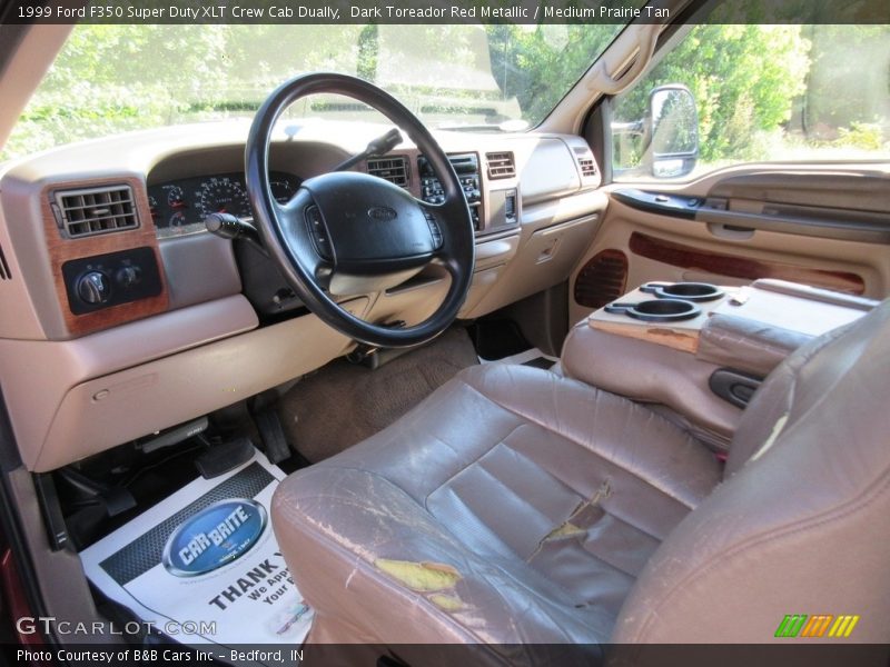 Dark Toreador Red Metallic / Medium Prairie Tan 1999 Ford F350 Super Duty XLT Crew Cab Dually