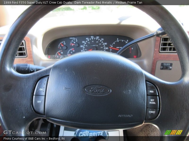 Dark Toreador Red Metallic / Medium Prairie Tan 1999 Ford F350 Super Duty XLT Crew Cab Dually