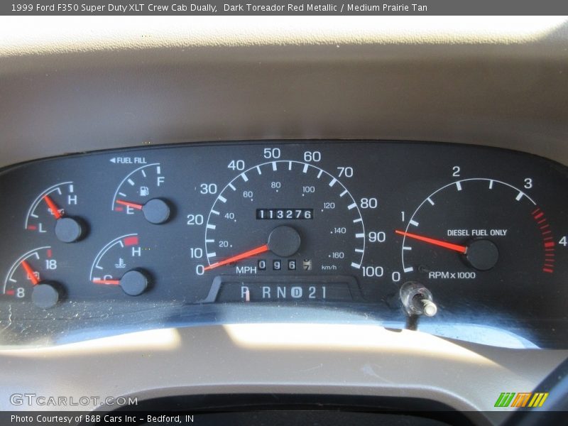 Dark Toreador Red Metallic / Medium Prairie Tan 1999 Ford F350 Super Duty XLT Crew Cab Dually