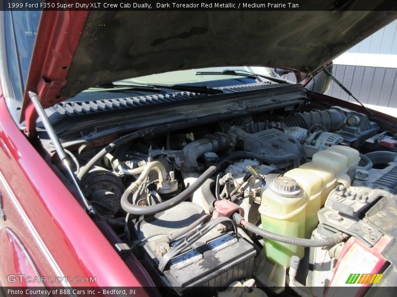 Dark Toreador Red Metallic / Medium Prairie Tan 1999 Ford F350 Super Duty XLT Crew Cab Dually