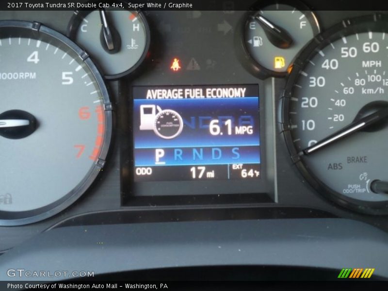 Super White / Graphite 2017 Toyota Tundra SR Double Cab 4x4