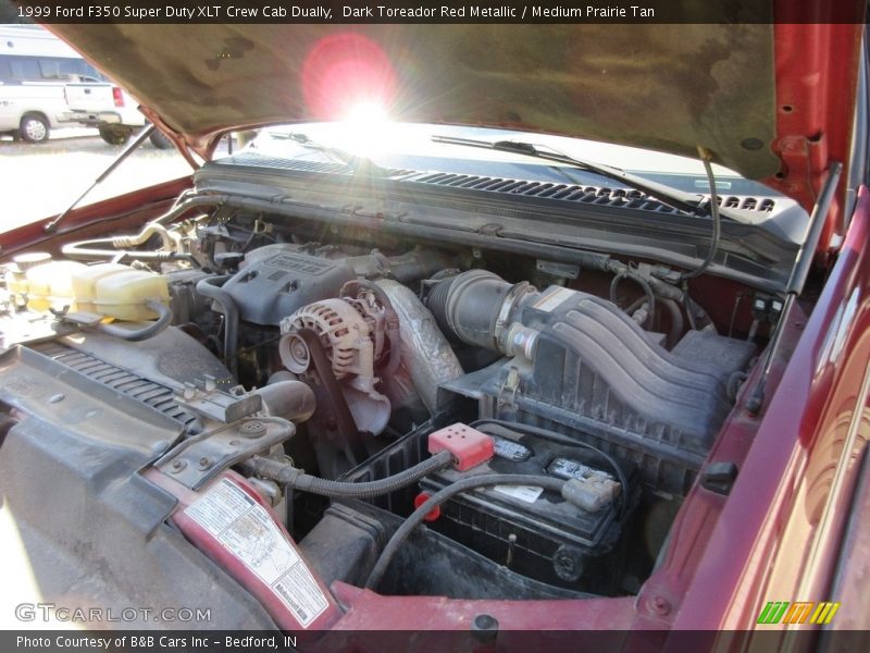 Dark Toreador Red Metallic / Medium Prairie Tan 1999 Ford F350 Super Duty XLT Crew Cab Dually