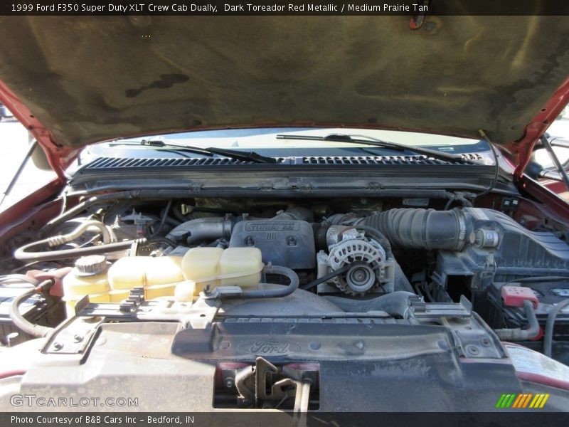 Dark Toreador Red Metallic / Medium Prairie Tan 1999 Ford F350 Super Duty XLT Crew Cab Dually