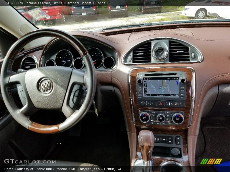 White Diamond Tricoat / Cocoa 2014 Buick Enclave Leather