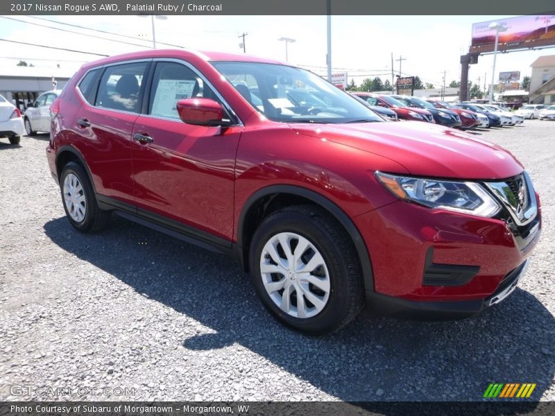 Palatial Ruby / Charcoal 2017 Nissan Rogue S AWD