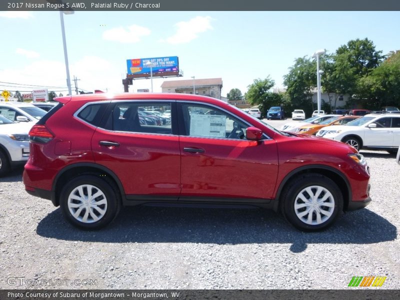 Palatial Ruby / Charcoal 2017 Nissan Rogue S AWD