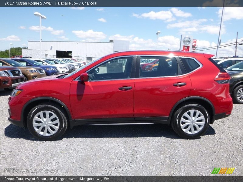 Palatial Ruby / Charcoal 2017 Nissan Rogue S AWD