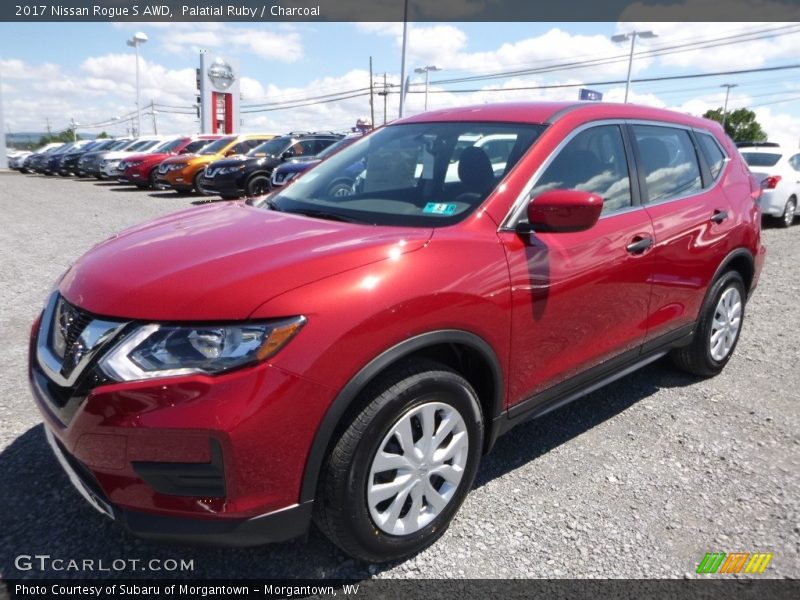 Palatial Ruby / Charcoal 2017 Nissan Rogue S AWD