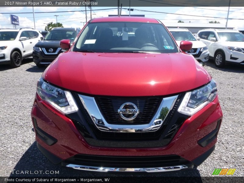 Palatial Ruby / Charcoal 2017 Nissan Rogue S AWD