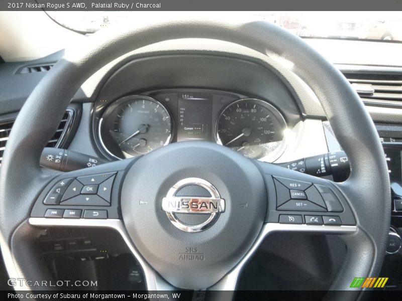 Palatial Ruby / Charcoal 2017 Nissan Rogue S AWD