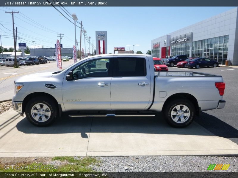 Brilliant Silver / Black 2017 Nissan Titan SV Crew Cab 4x4