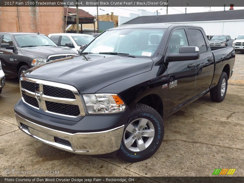 Brilliant Black Crystal Pearl / Black/Diesel Gray 2017 Ram 1500 Tradesman Crew Cab 4x4