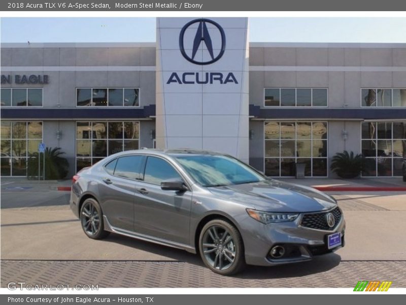 Modern Steel Metallic / Ebony 2018 Acura TLX V6 A-Spec Sedan