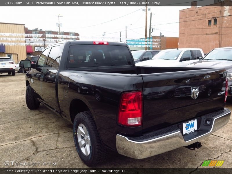 Brilliant Black Crystal Pearl / Black/Diesel Gray 2017 Ram 1500 Tradesman Crew Cab 4x4