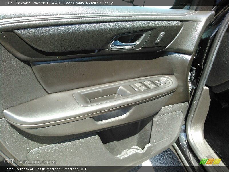 Black Granite Metallic / Ebony 2015 Chevrolet Traverse LT AWD