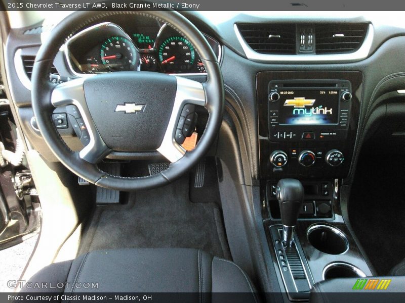 Black Granite Metallic / Ebony 2015 Chevrolet Traverse LT AWD