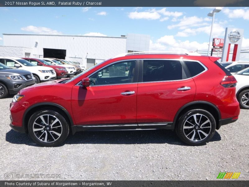 Palatial Ruby / Charcoal 2017 Nissan Rogue SL AWD