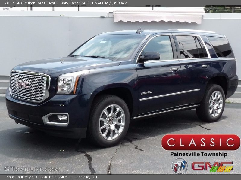 Dark Sapphire Blue Metallic / Jet Black 2017 GMC Yukon Denali 4WD