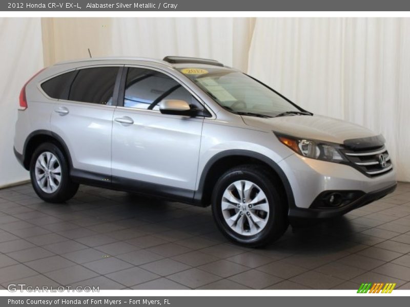 Alabaster Silver Metallic / Gray 2012 Honda CR-V EX-L